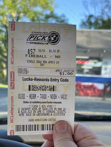 2024-04-15 - Pick 3 Ticket